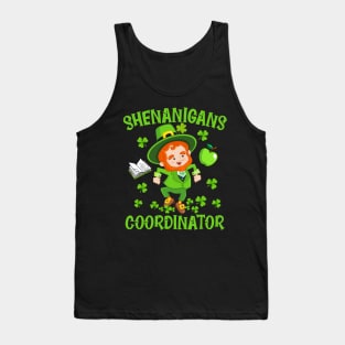 Shenanigans Coordinator Funny Teacher St Patrick's Day Irish Tank Top